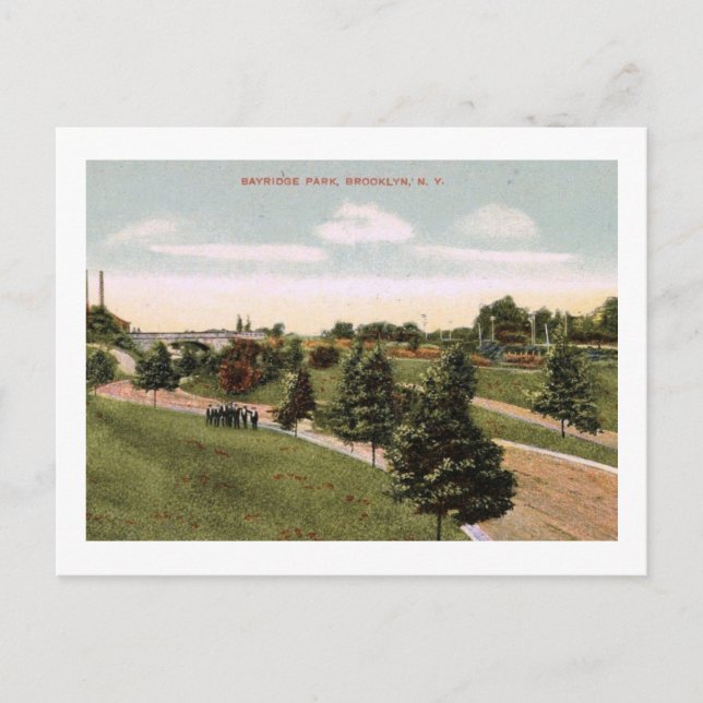 Bayridge Park, Bay Ridge, Brooklyn Vintag Postkarte (Vorderseite)