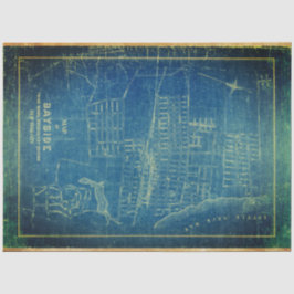 Bayside Blueprint 18lb Decoupage Sheet Seidenpapier