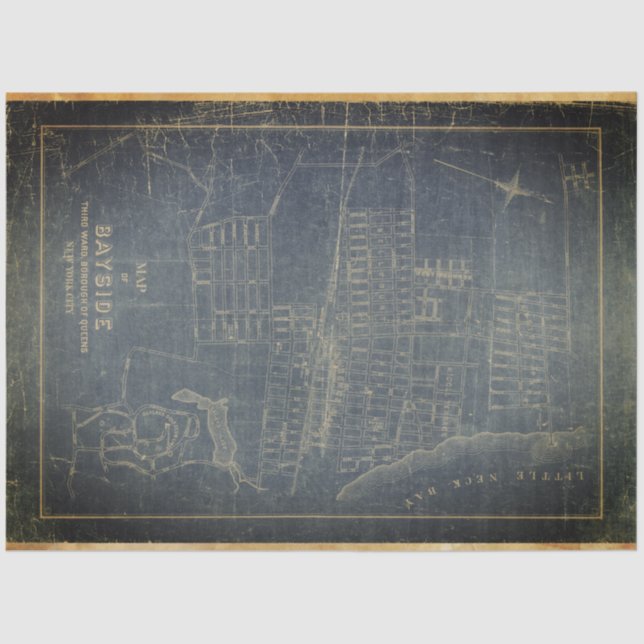 Bayside Blueprint 18lb Decoupage Sheet Seidenpapier (Vorderseite)