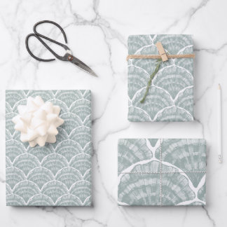 Bayside Jakobsmuschel-Schale in Meeresschaumgrün Geschenkpapier Set