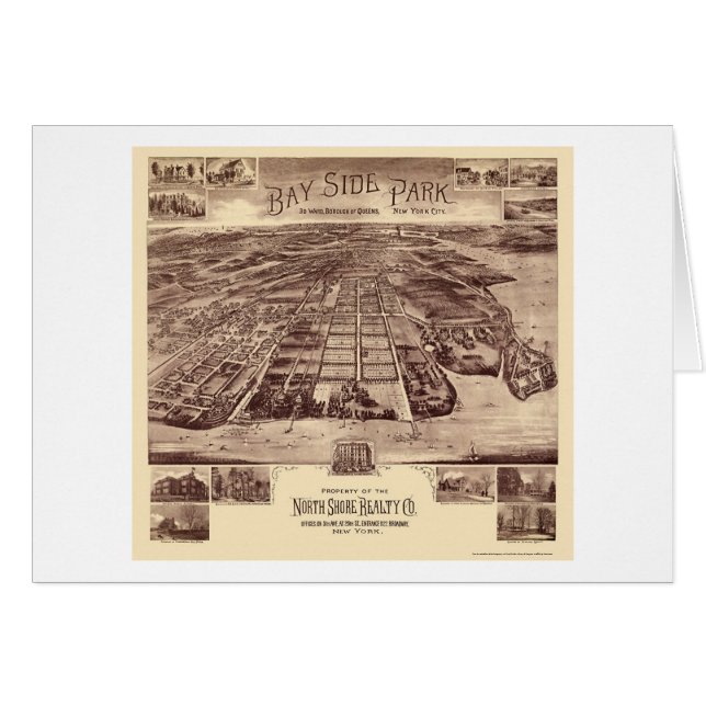 Bayside Park - Queens, NY panoramische Karte - (Vorderseite (Horizontal))