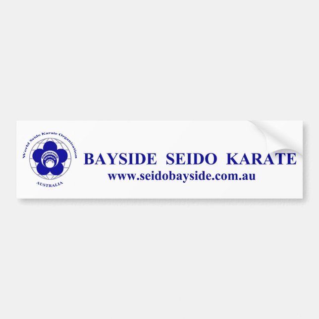 Bayside Seido Karate-Auto-Autoaufkleber Autoaufkleber (Vorne)