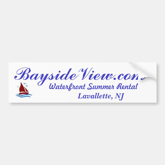 BaysideView.com Lavallette NJ Autoaufkleber (Vorne)