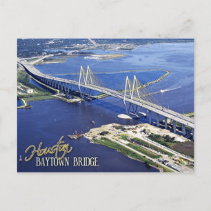 Baytown Bridge, Houston Ship Channel, Texas Postkarte