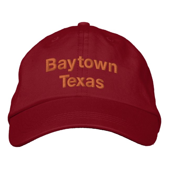Baytown Texas Bestickte Baseballkappe (Vorderseite)