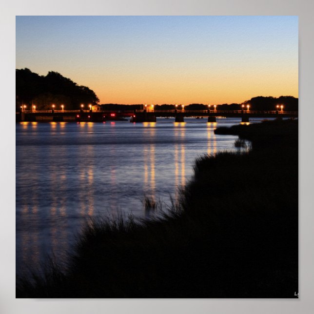 Bayville Bridge Dusk Poster (Vorne)