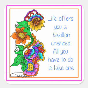 Bazillion Chancen Quadratischer Aufkleber