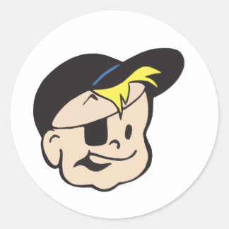 Bazooka Joe Kaugummi Kopf Vintage-Logo Runder Aufkleber