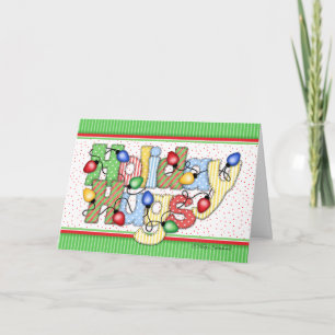 BaZooples "Feiertag umarmt" Weihnachtskarte Feiertagskarte