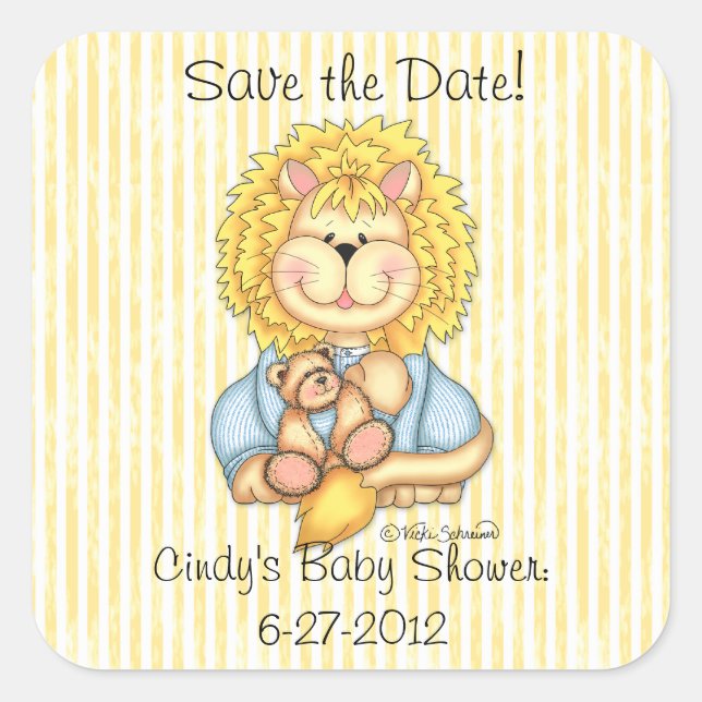 BaZooples "Save the Date" Lester Sticker (Vorderseite)