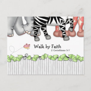 BaZooples "Walk by Faith" Postcard Postkarte