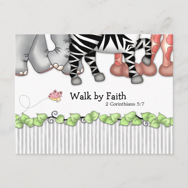 BaZooples "Walk by Faith" Postcard Postkarte (Vorderseite)