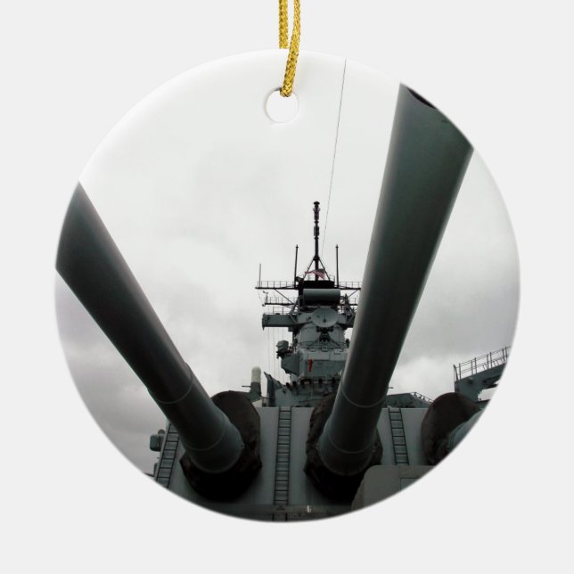 BB-62 Schlachtschiff New-Jersey Keramik Ornament (Vorne)