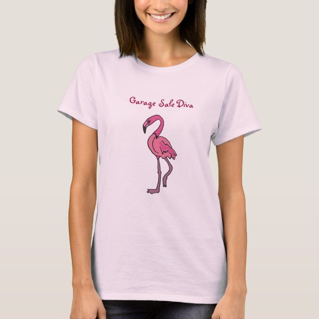 BB Flamingo-Ramschverkauf-Diva-Shirt T-Shirt (Vorderseite)