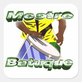 BBaC Stiker Mestre Batuc Samba Batucada Brasil Quadratischer Aufkleber
