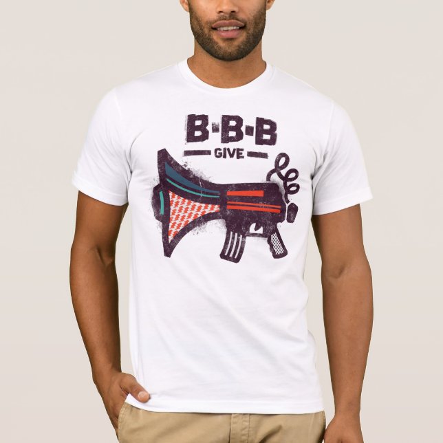 BBB Mehrfarbenmegaphon T-Shirt (Vorderseite)