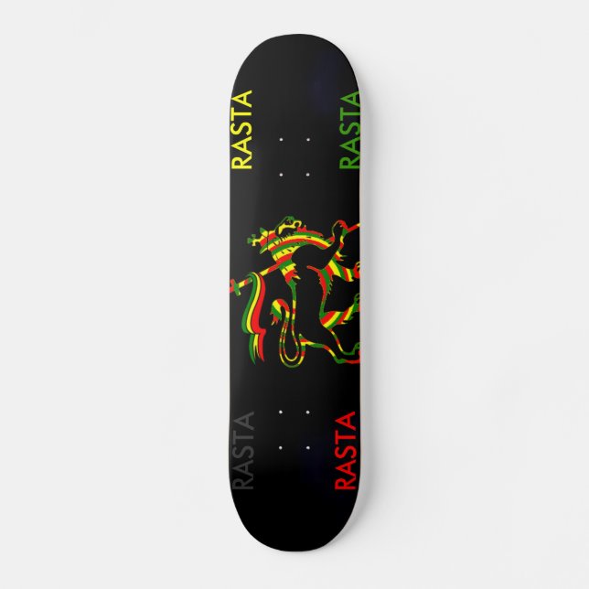 bbbbbbbbbbbbbbbb, RastaColorLion, RASTA, RASTA,… Skateboard (Vorderseite)