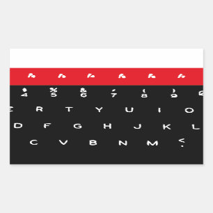 BBC Micro-Tastatur-Tasten Rechteckiger Aufkleber