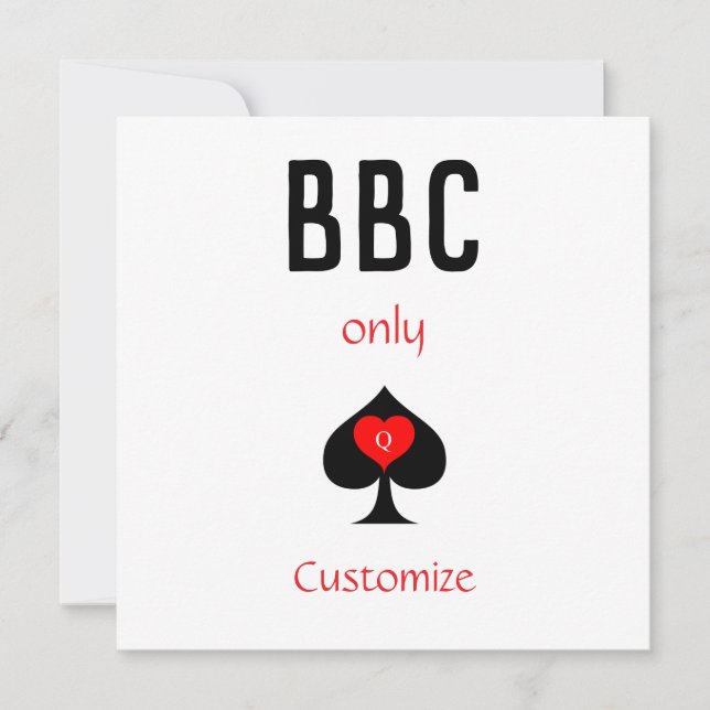 BBC Nur Blade Spade signieren Thunder_Cove Einladung (Vorderseite)