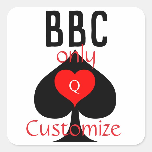 BBC Nur Blade Spade signieren Thunder_Cove Quadratischer Aufkleber (Vorderseite)