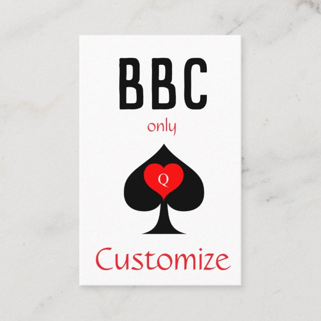 BBC Nur Blade Spade signieren Thunder_Cove Visitenkarte (Vorderseite)