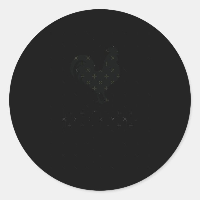 BBC S - Funny and Humor Rooster Design Sticker (Vorderseite)