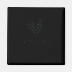 BBC S - Funny and Humor Rooster Design Sticker Magnet