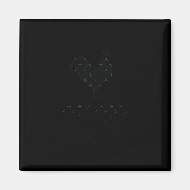 BBC S - Funny and Humor Rooster Design Sticker Magnet (Vorne)