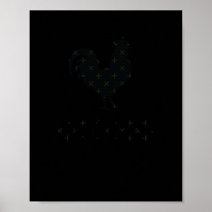 BBC S - Funny and Humor Rooster Design Sticker Poster
