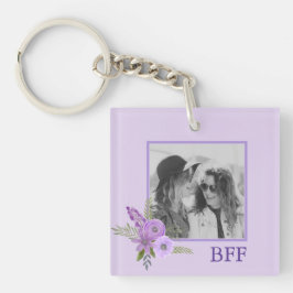  BBF - Personalisierte Violet Lila Lavendel Blume Schlüsselanhänger