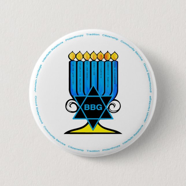 BBG Menorah Knöpfe! Button (Vorderseite)