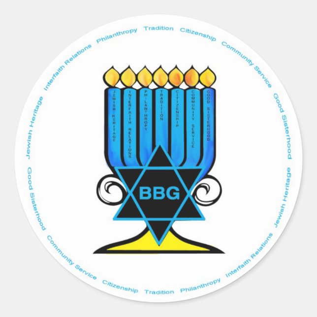 BBG Menorah Stickers (Vorderseite)