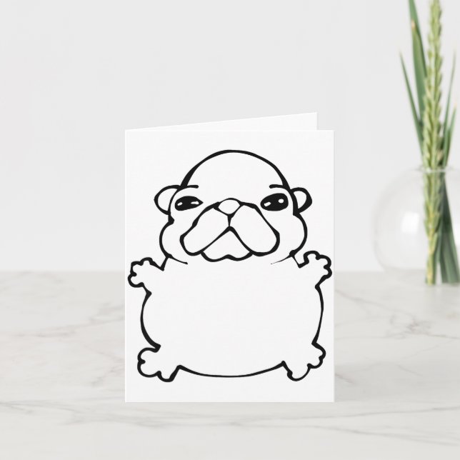 Bble Meme Funny Dog Brainrot Wash My Belly Meme  Karte (Vorderseite)