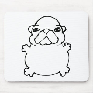 Bble Meme Lustiger Hund Brainrot Wasch meinen Bauc Mousepad