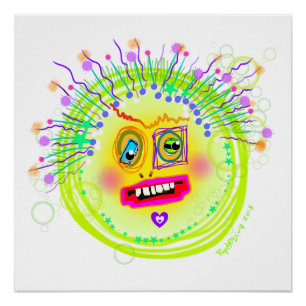 Bble Smile Meemogie Emoji Art Poster