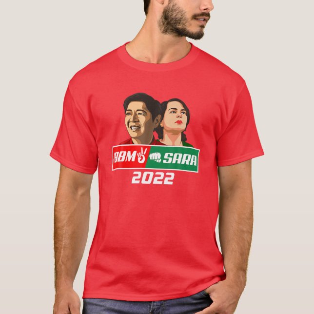 BBM Sara 2022 Duterte Inday President Red Bong Mar T-Shirt (Vorderseite)
