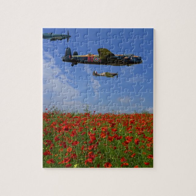 BBMF und Mohnblumen Puzzle (Vertikal)