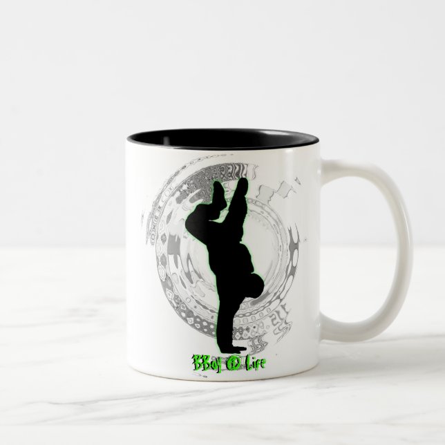 BBoy 4 Lebens-Tasse Zweifarbige Tasse (Rechts)