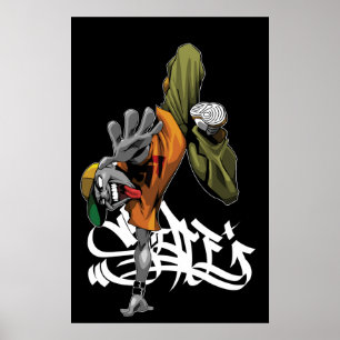 BBOY Poseplakat mit Graf Poster