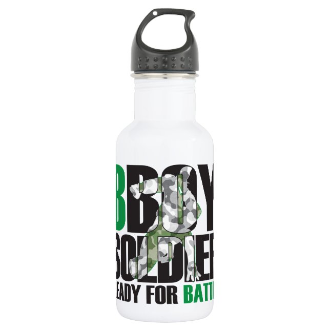 BBoy Soldat Trinkflasche (Vorderseite)