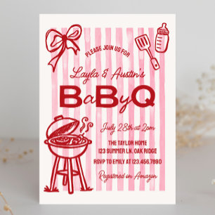 BBQ-Baby-Shower für Paare Baby Q Einladung