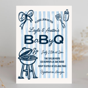 BBQ-Baby-Shower für Paare Baby Q Einladung