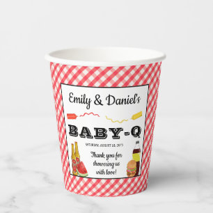 BBQ Baby Shower Papiertassen Pappbecher