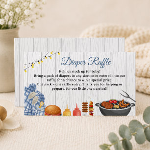 BBQ-Baby-Shower-Windel-Raffle Begleitkarte