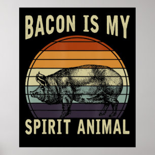 BBQ Bacon ist meine Spirit Animal GRILLEN Poster
