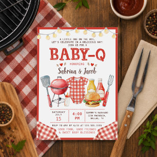 BBQ-Barbecue-Baby-Q-Baby-Shower-Einladung Einladung