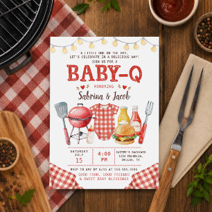 BBQ-Barbecue-Baby-Q-Baby-Shower-Einladung Einladung