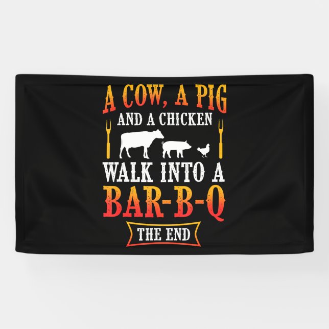BBQ | Barbecue Grillen Joke Gift Grill Master Koch Banner (Horizontal)