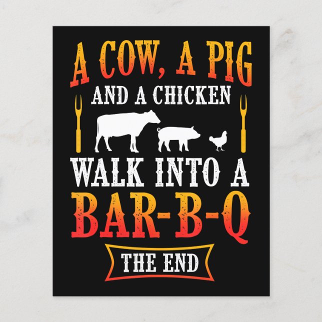 BBQ | Barbecue Grillen Joke Gift Grill Master Koch Flyer (Vorne)