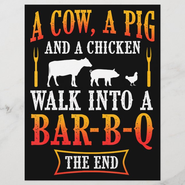 BBQ | Barbecue Grillen Joke Gift Grill Master Koch Flyer (Vorne)